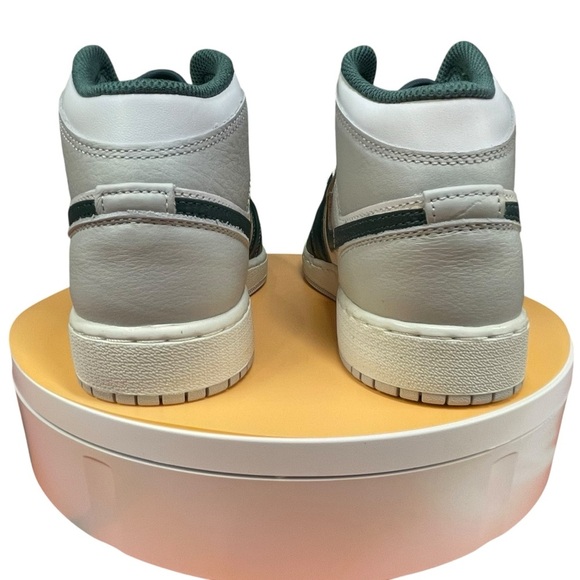 Nike Air Jordan Mid SE (GS) kids sneakers. White/Oxidized Green-Sail. Size 6Y. - Picture 7 of 12